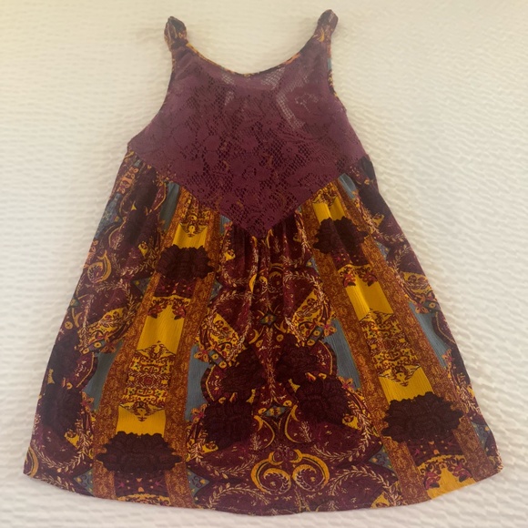 Free People Boho Muti-color Crochet Cover Top by Free People Size SP - Picture 1 of 14
